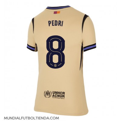 Camiseta Barcelona Pedri Gonzalez #8 Segunda Equipación Replica 2025-26 para mujer mangas cortas Camiseta Barcelona Pedri Gonzalez #8 Segunda Equipación Replica 2025-26 para mujer mangas cortas